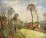 Camille Pissarro Postkutsche von Louveciennes 1870 painting